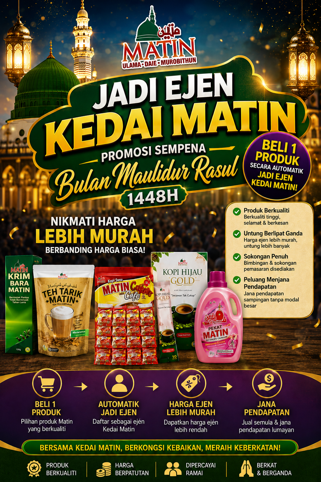 Kempen Jadi Ejen Kedai Matin sempena Bulan Maulidur Rasul 1448H